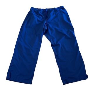 Greys anatomy 2x elastic back drawstring scrub pant navy blue pockets